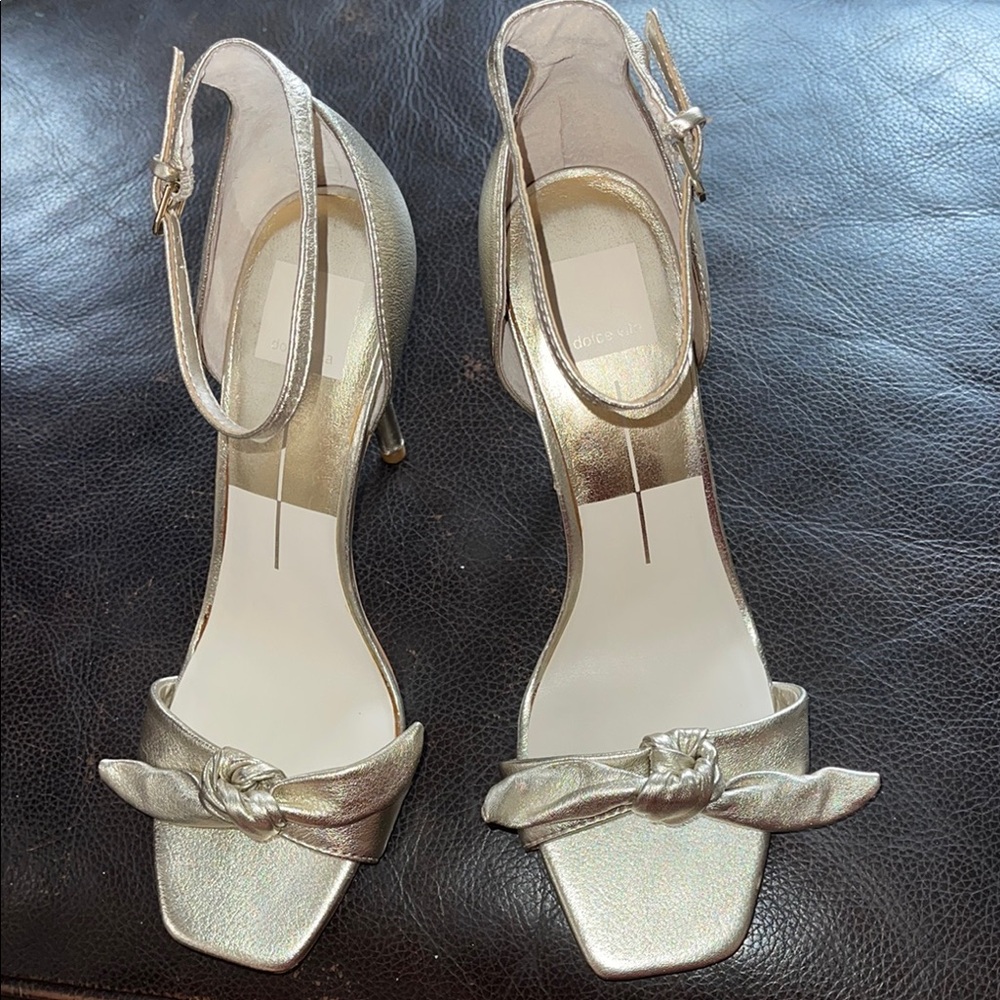 Dolce Vita Silver Strappy Heels